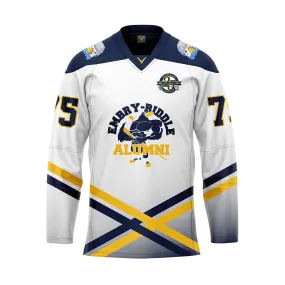 ERAU White 25th Anniversary Custom Replica Sublimated Jersey