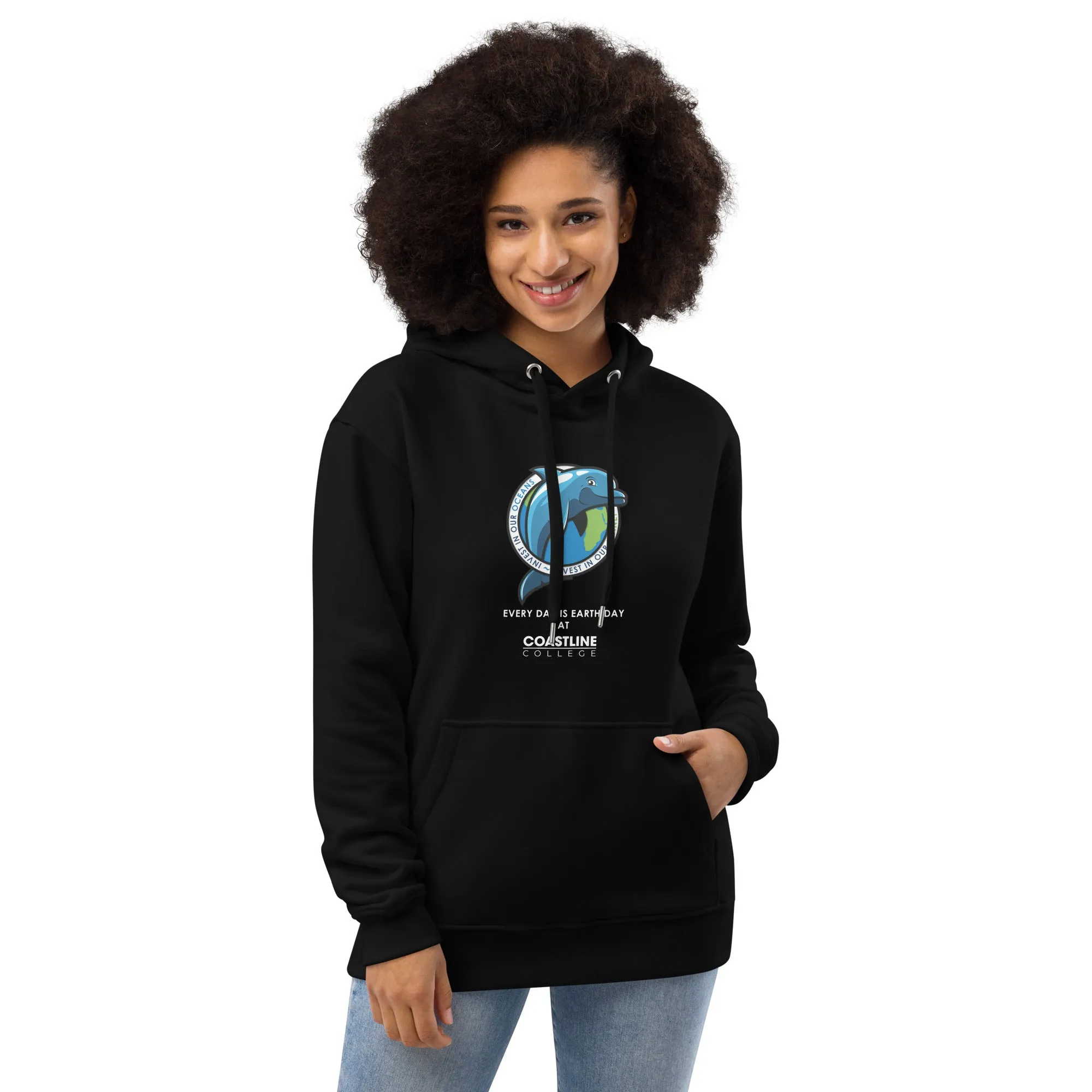 Fin Invest In Our Oceans Premium Eco Hoodie - Black