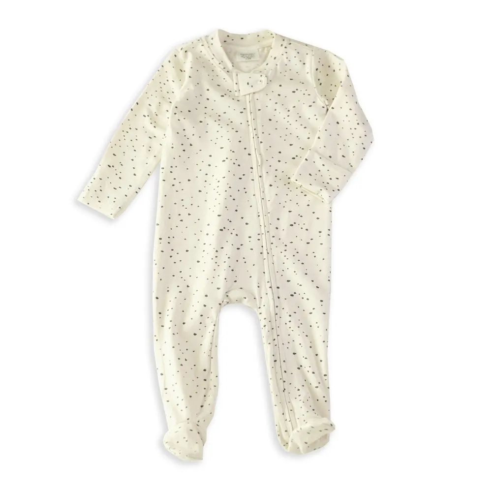 Florence Pebble Zipper Jumpsuit Footie