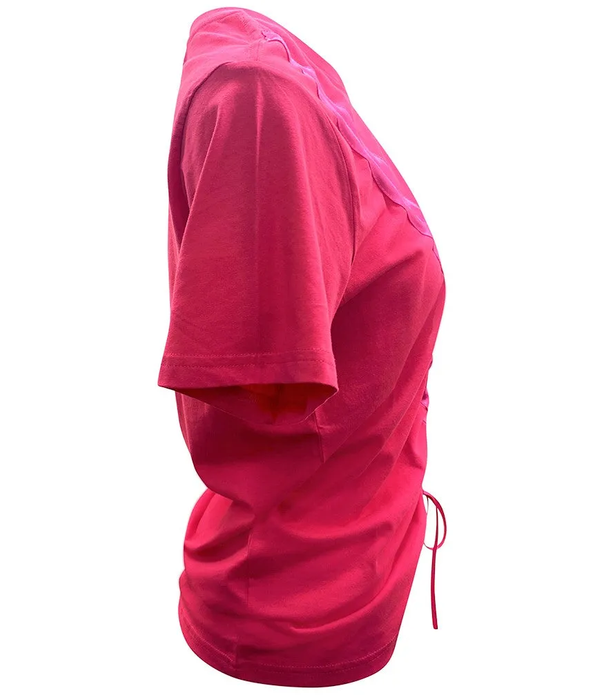 Fuchsia Drawstring T Shirt