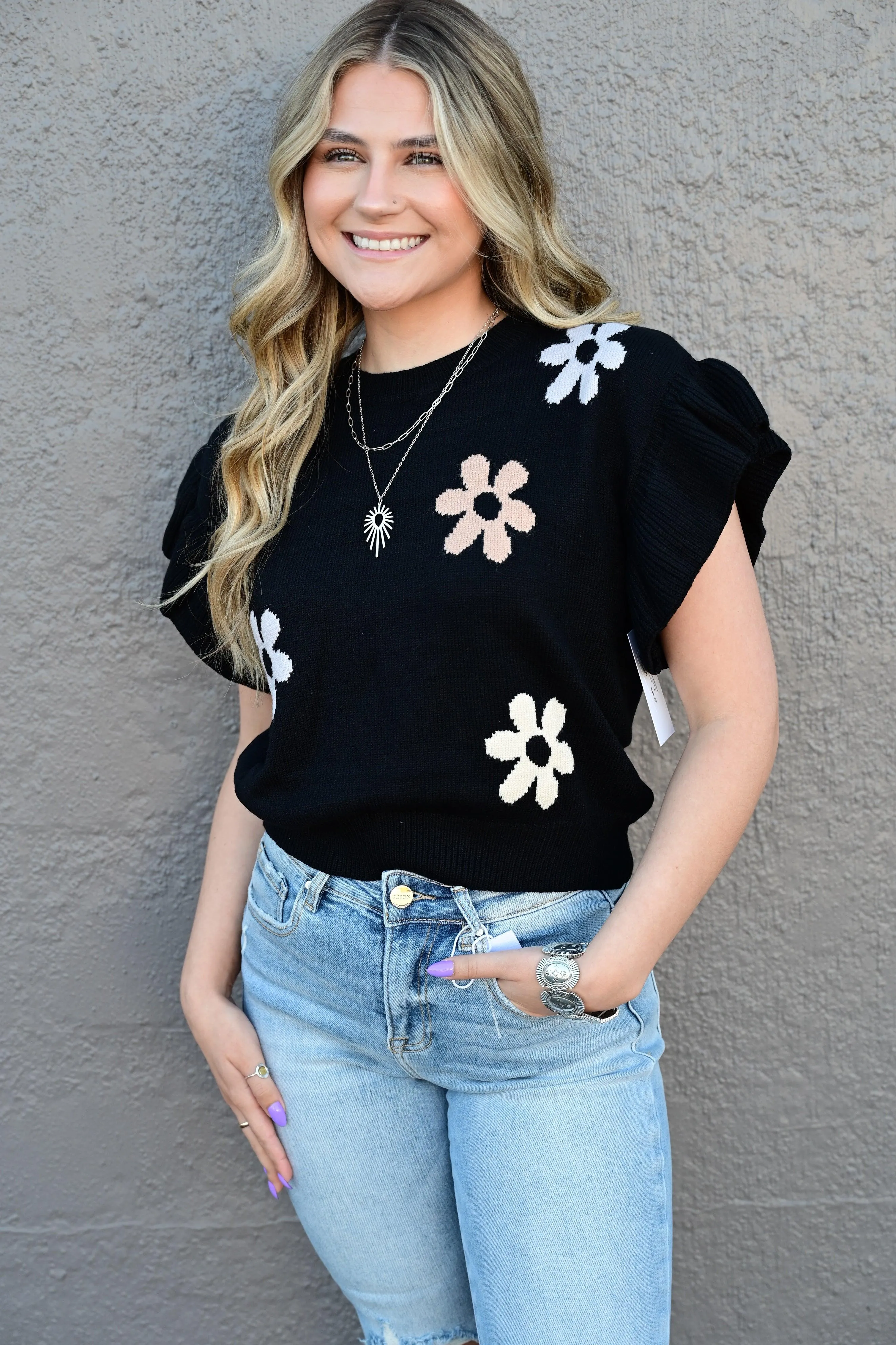 Gemma Floral Sweater Top