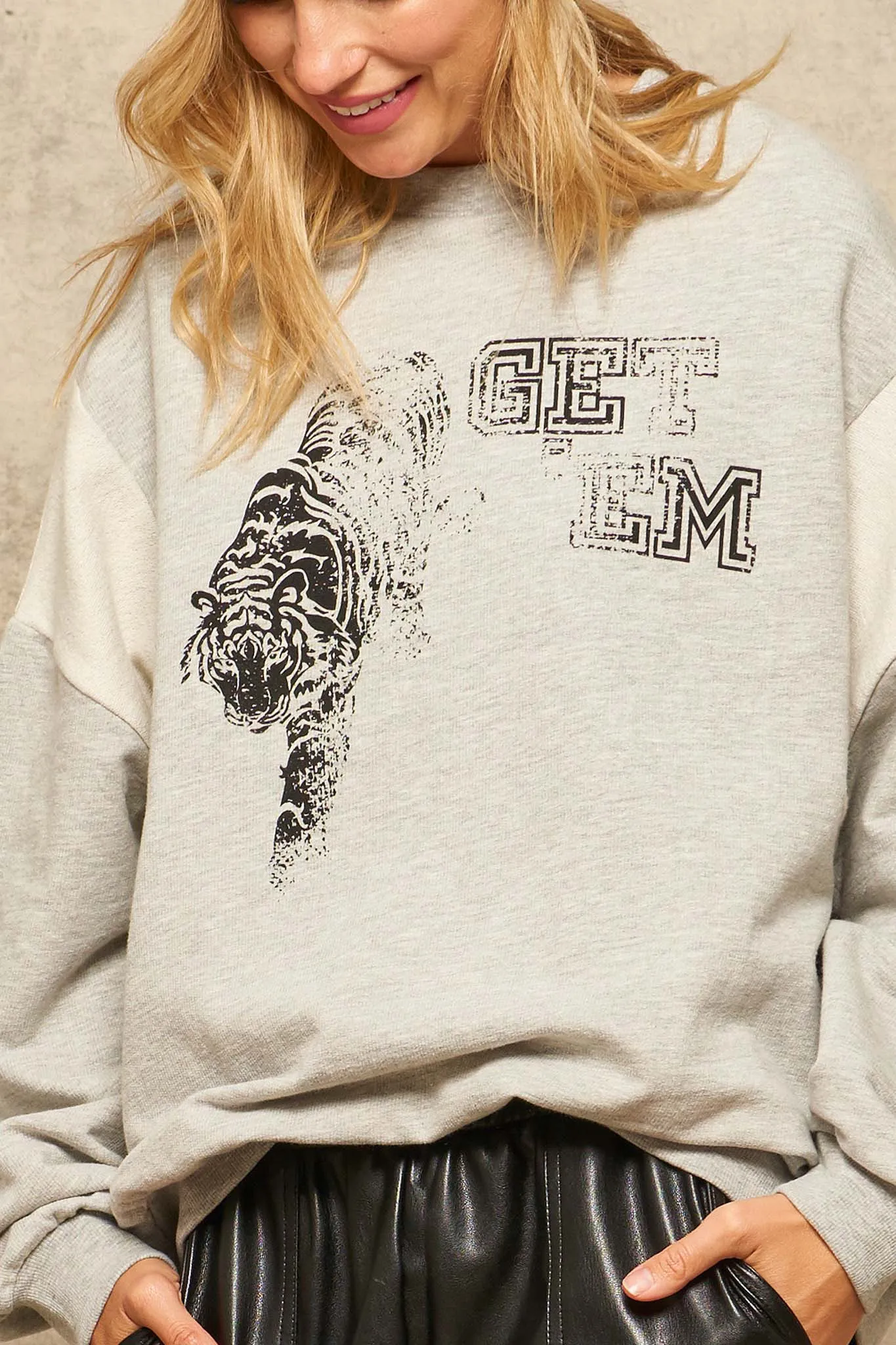 Get Em Tiger Vintage Graphic Sweatshirt