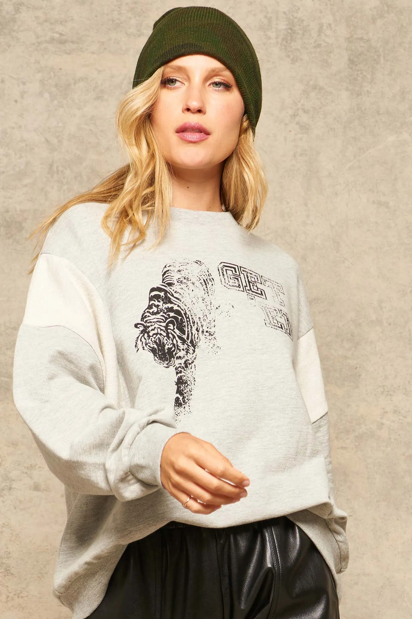 Get Em Tiger Vintage Graphic Sweatshirt