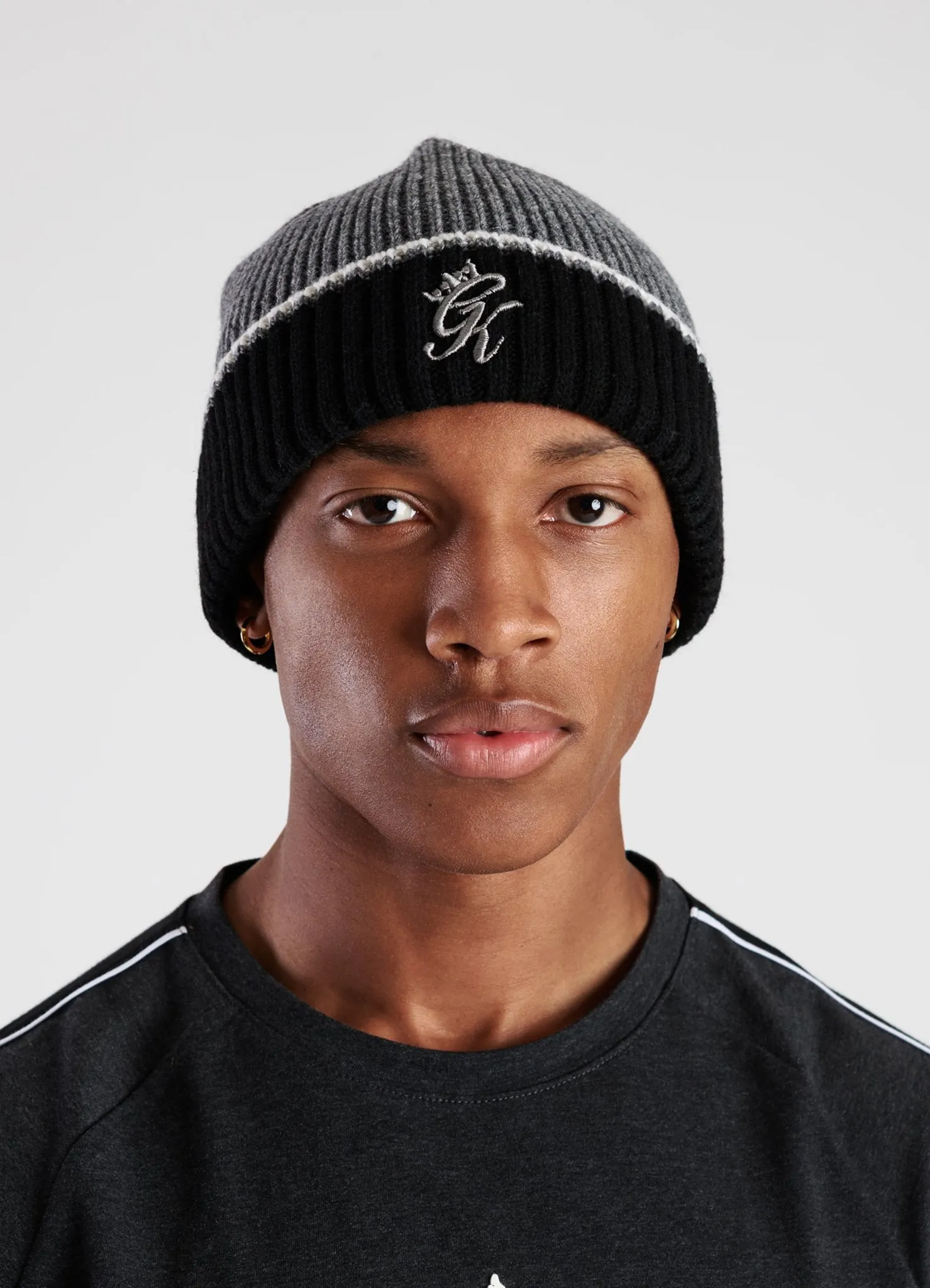 GK Shield Beanie - Black/Grey/White