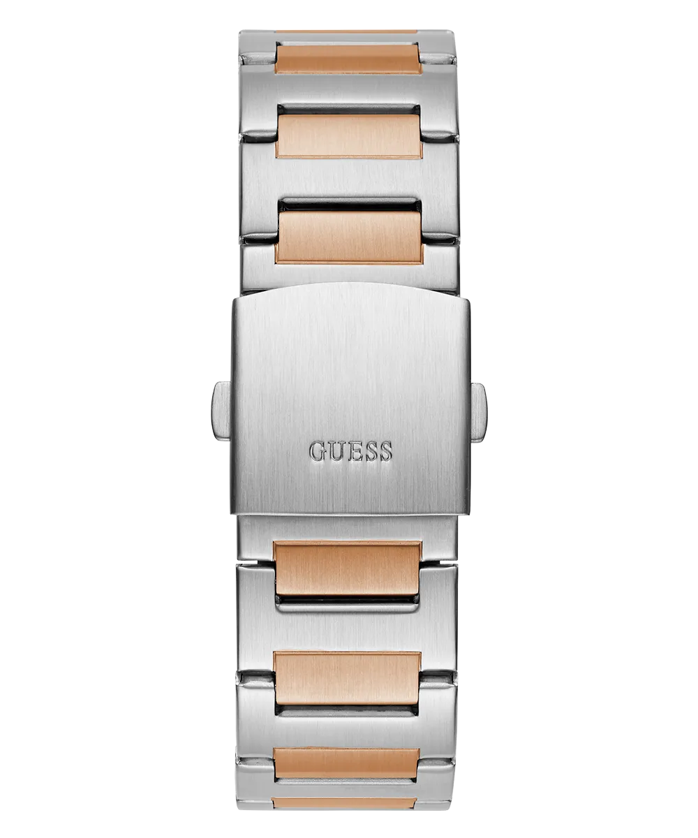 GUESS Mens 2-Tone Silver Tone Multi-function Watch