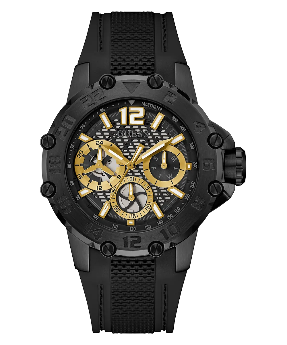 GUESS Mens Black Multi-function Watch