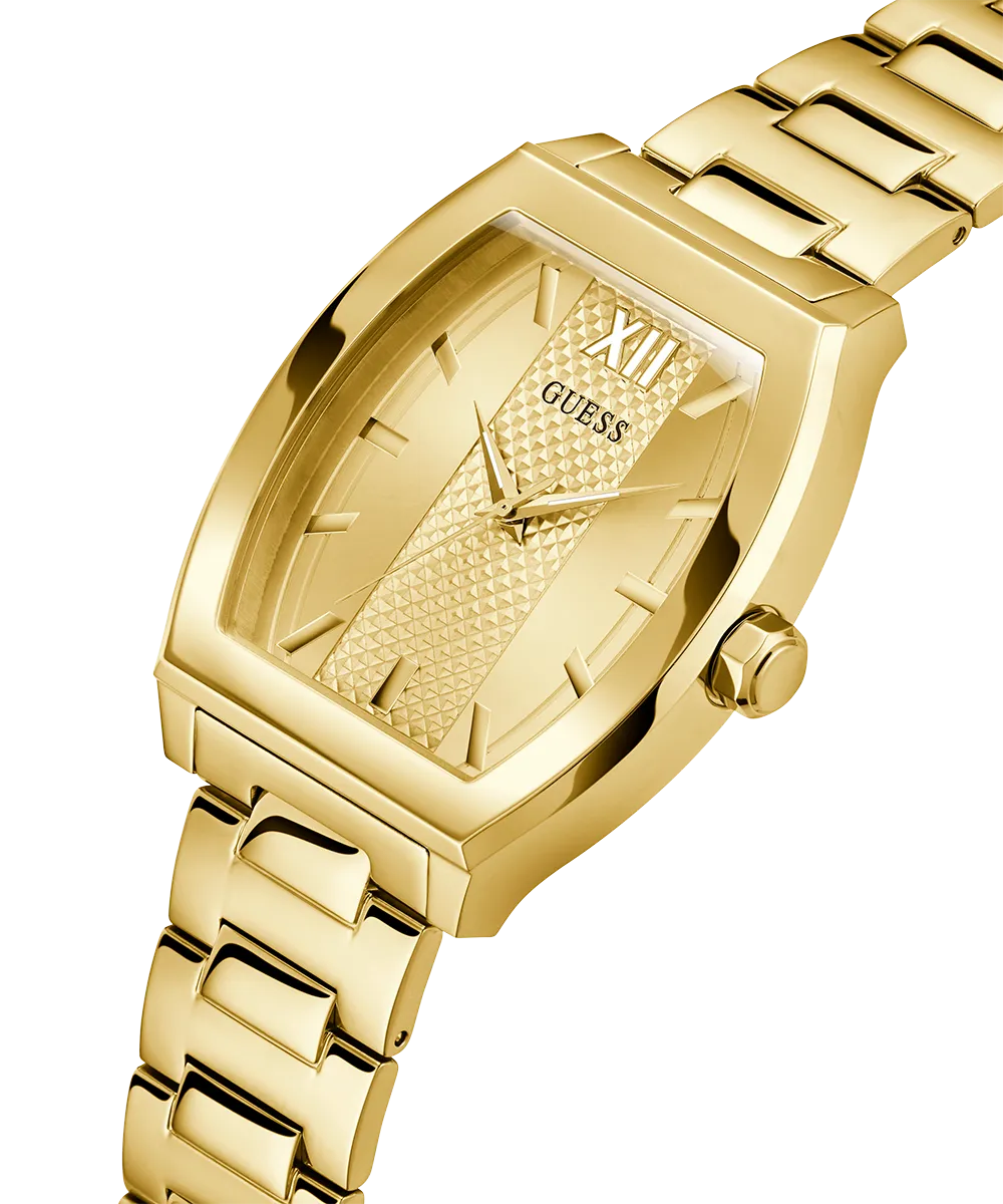 GUESS Mens Gold Tone Analog Watch