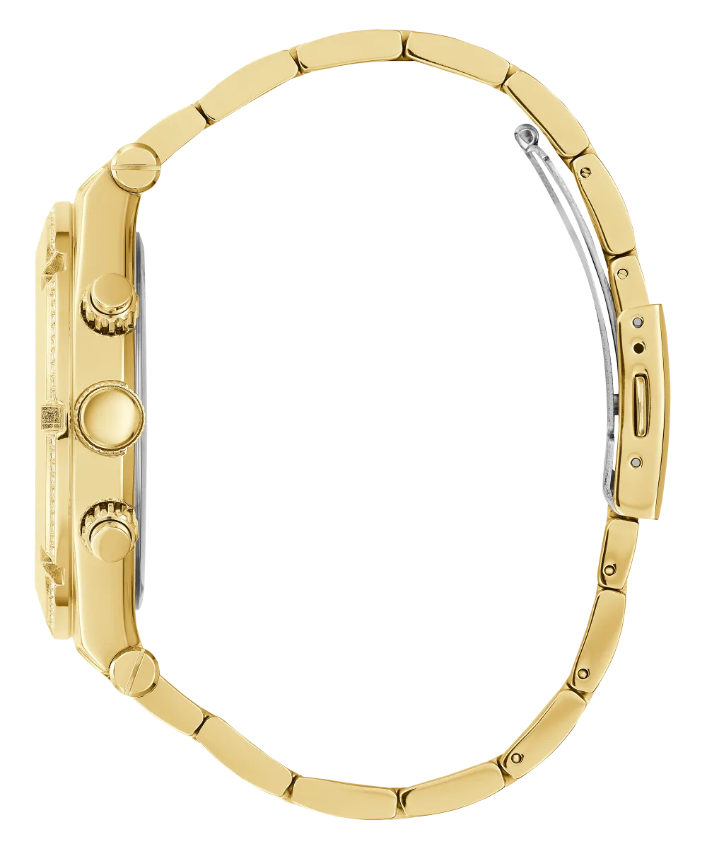 GUESS Mens Gold Tone Multi-function Watch