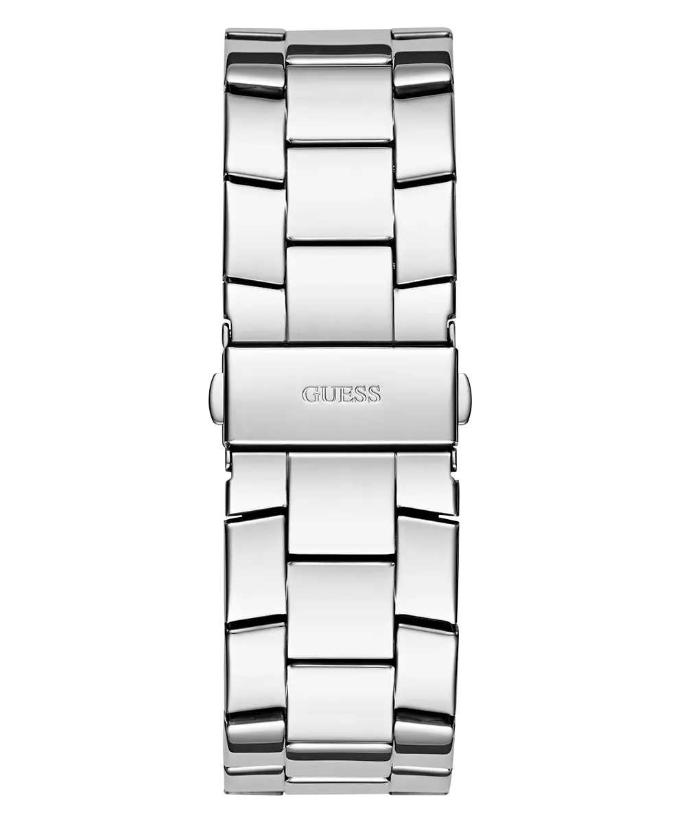 GUESS Mens Silver Tone Multi-function Watch