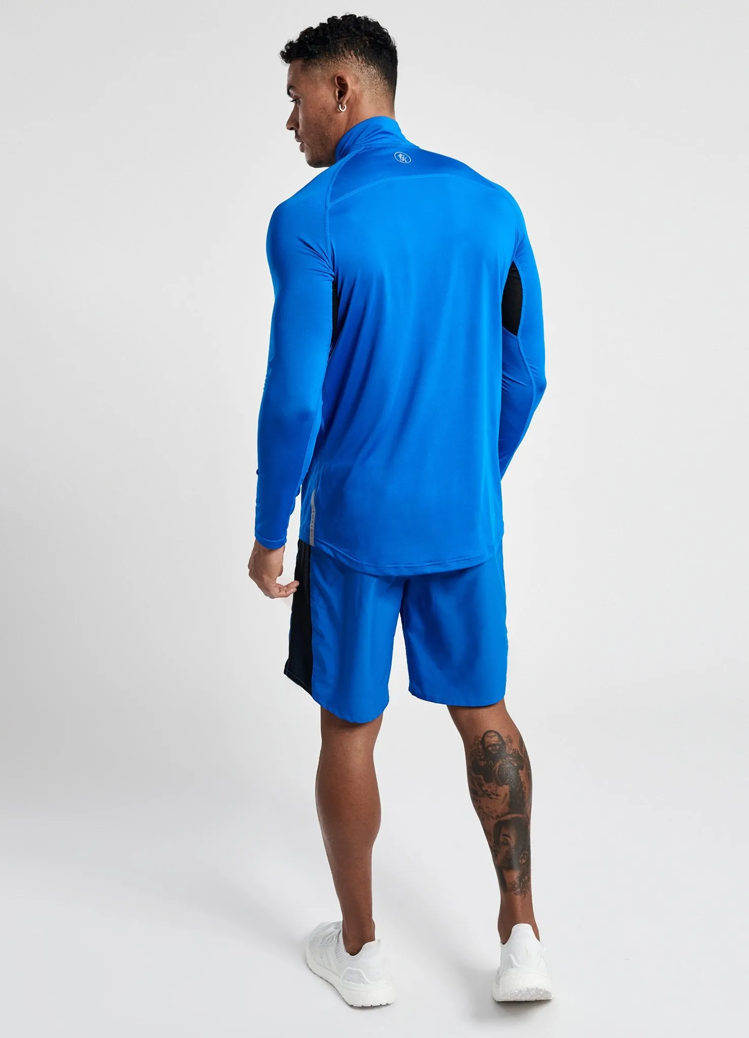 Gym King Sport Race 1/4 Zip Funnel Neck - Blue