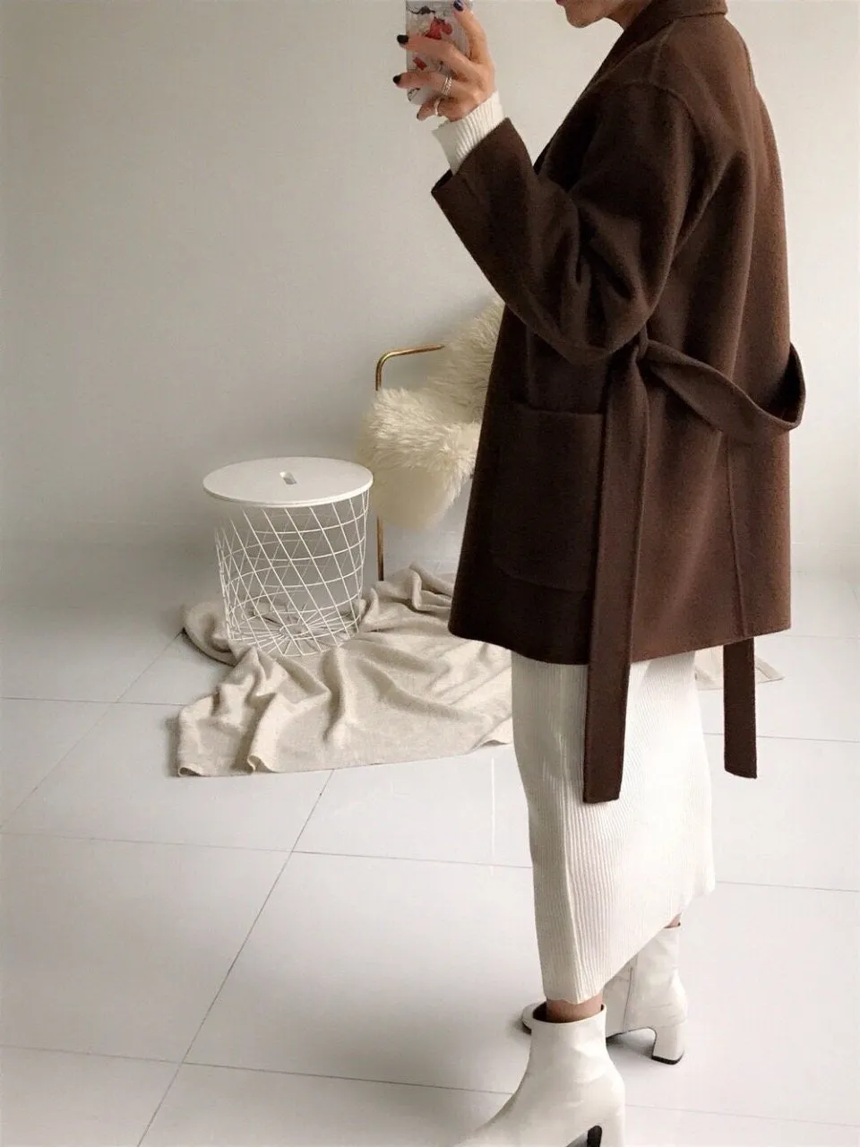 Handmade Wool Half Coat (3 Colors)