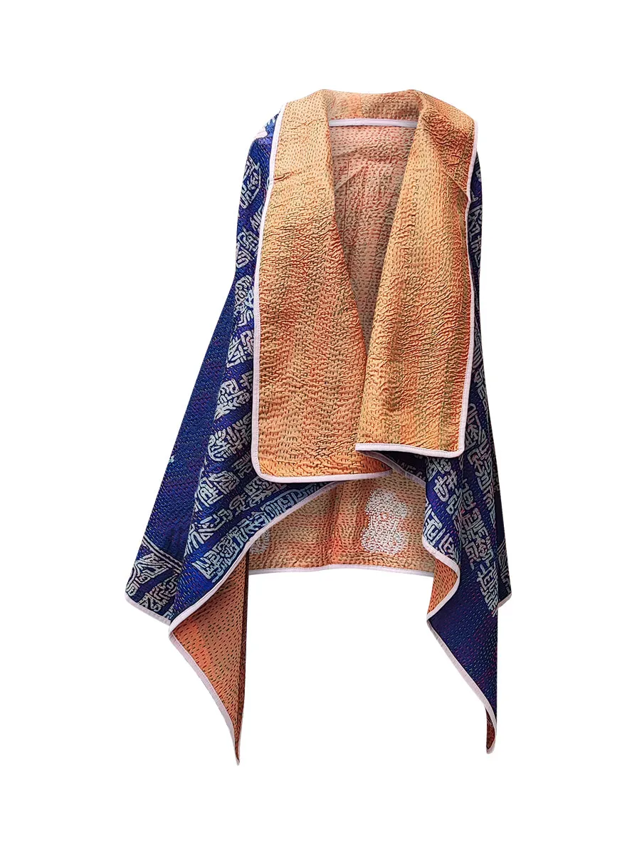 kantha vintage silk cape vaiki