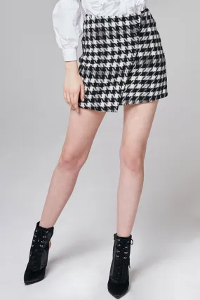 Keira Checked Wool-Blend Mini Skirt