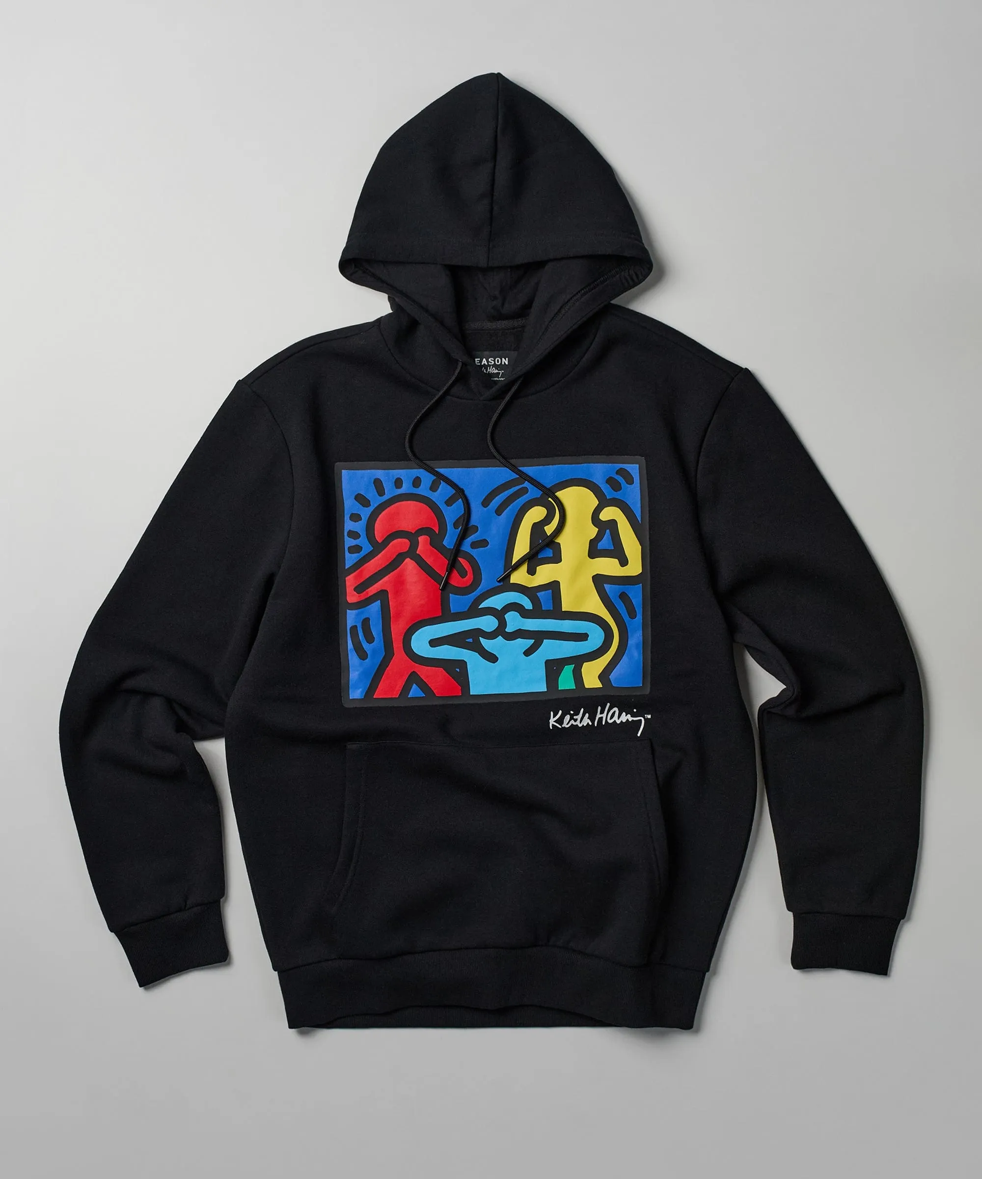 Keith Haring Characters Hoodie - Black