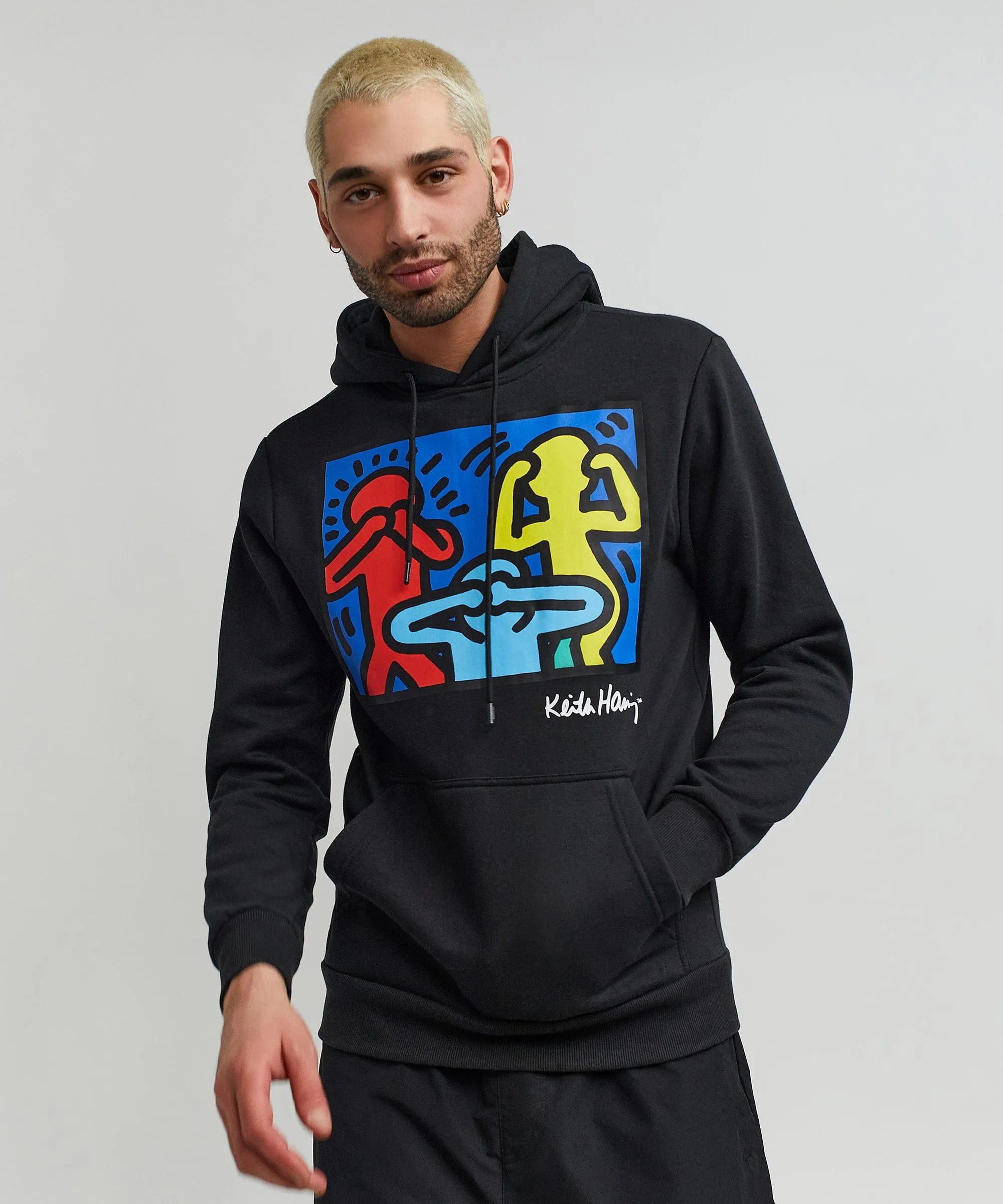 Keith Haring Characters Hoodie - Black