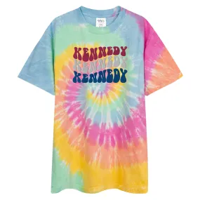 Kennedy Hippie Embroidered Oversized Tie-Dye Tee