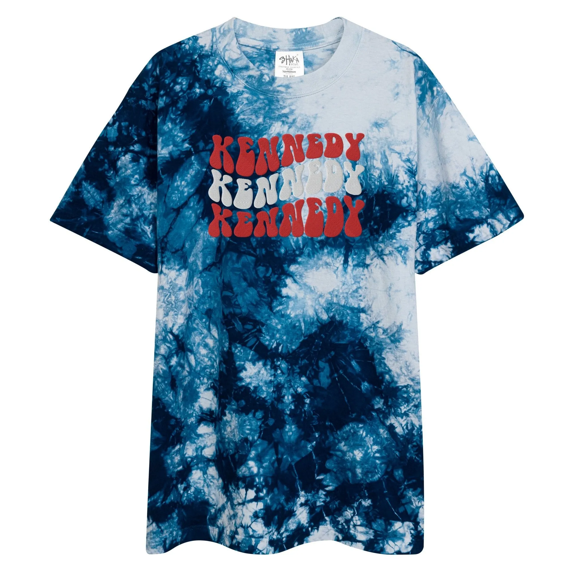 Kennedy Hippie Embroidered Oversized Tie-Dye Tee