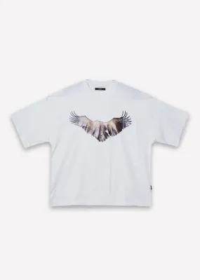 Konus Men's Oversized Vulture Graphic Tee in White