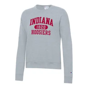 Ladies Indiana Hoosiers Powerblend® Wordmark Grey Crew Sweatshirt