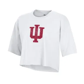 Ladies Indiana Hoosiers Primary Logo Cropped Tee