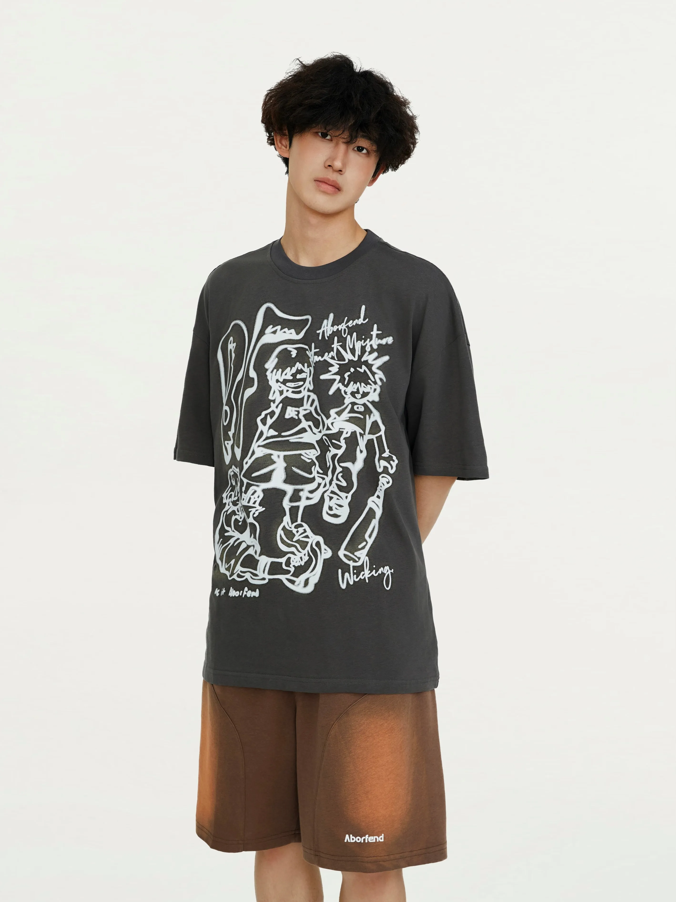 Lines | Oversized Graphic T-Shirt