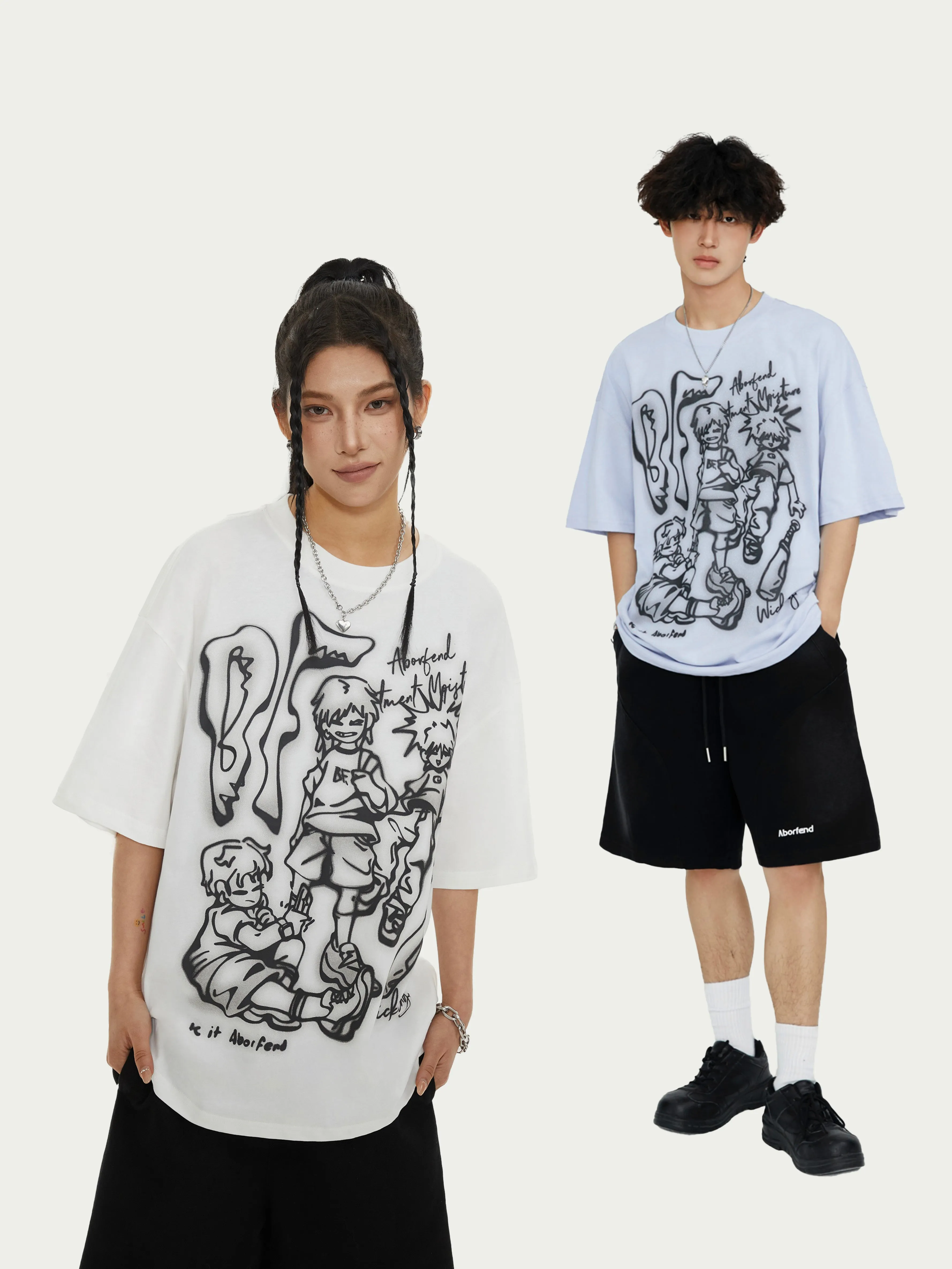 Lines | Oversized Graphic T-Shirt