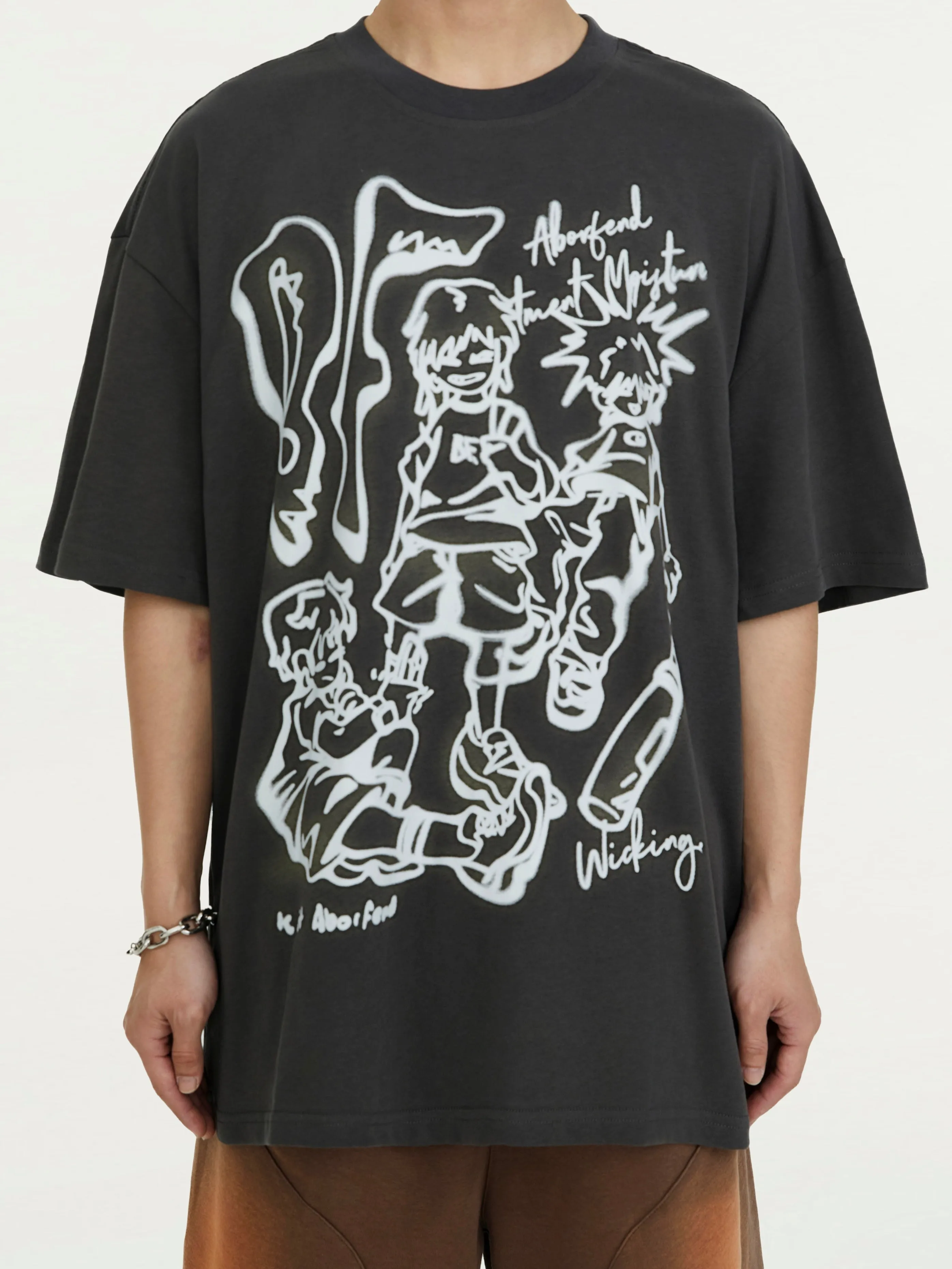 Lines | Oversized Graphic T-Shirt