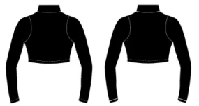 Long Sleeve Crop Top W/ TURTLE NECK Size Samples