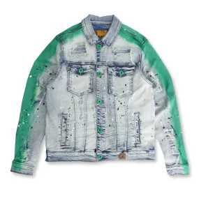 M1038 Paint Stroke Denim Jacket - Dirt Wash