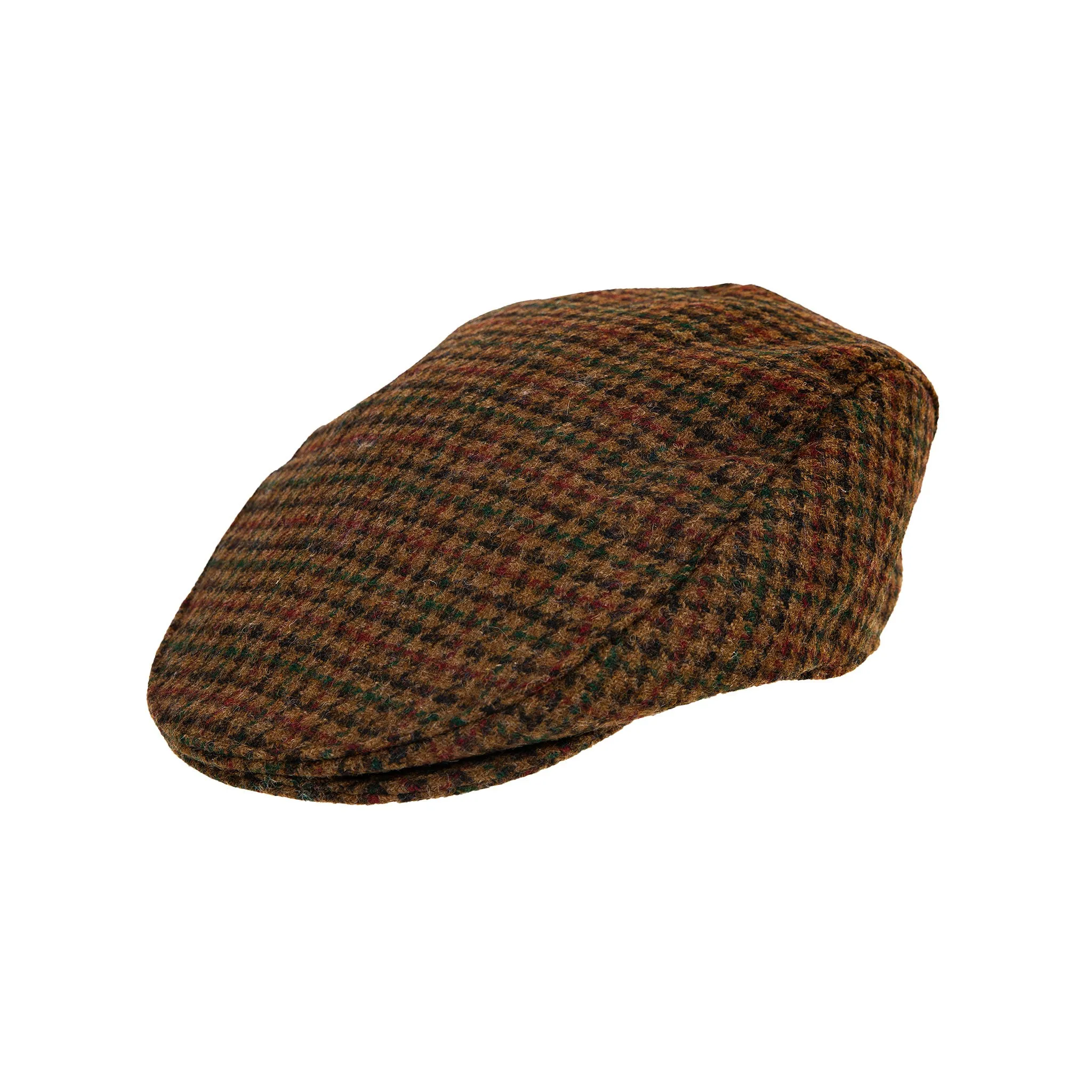 Men's Abraham Moon Dogtooth Check Tweed Flat Cap