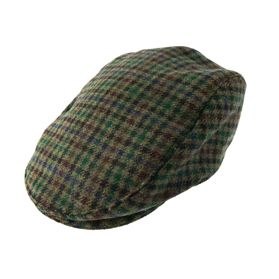 Men's Abraham Moon Dogtooth Check Tweed Flat Cap