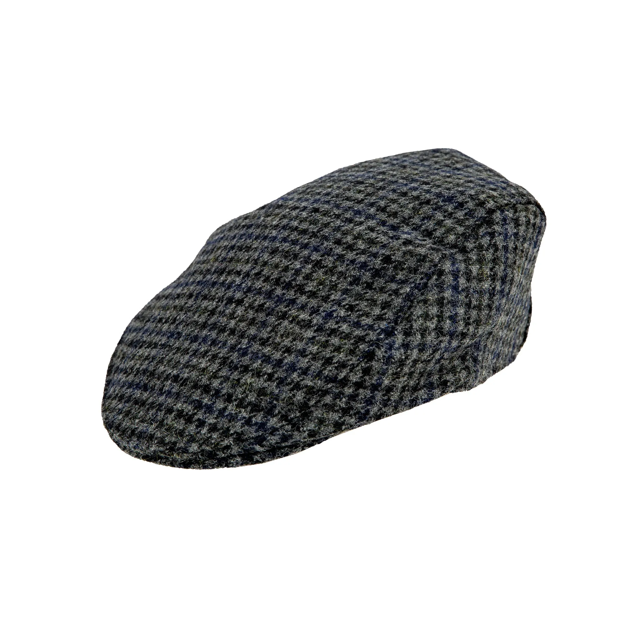 Men's Abraham Moon Dogtooth Check Tweed Flat Cap