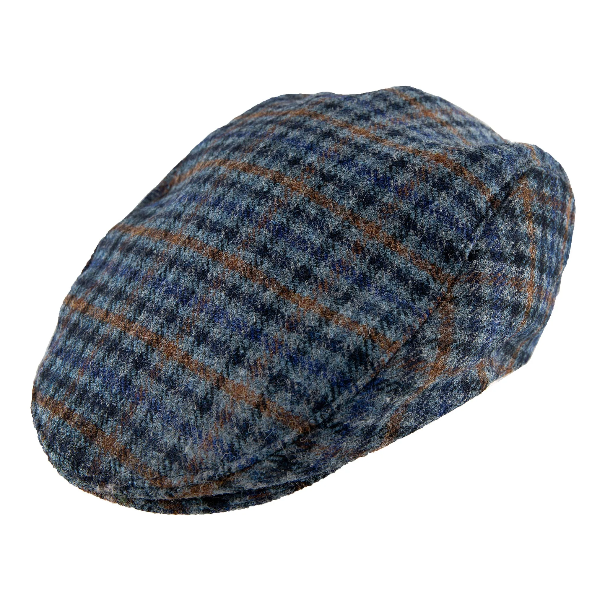 Men's Abraham Moon Dogtooth Check Tweed Flat Cap