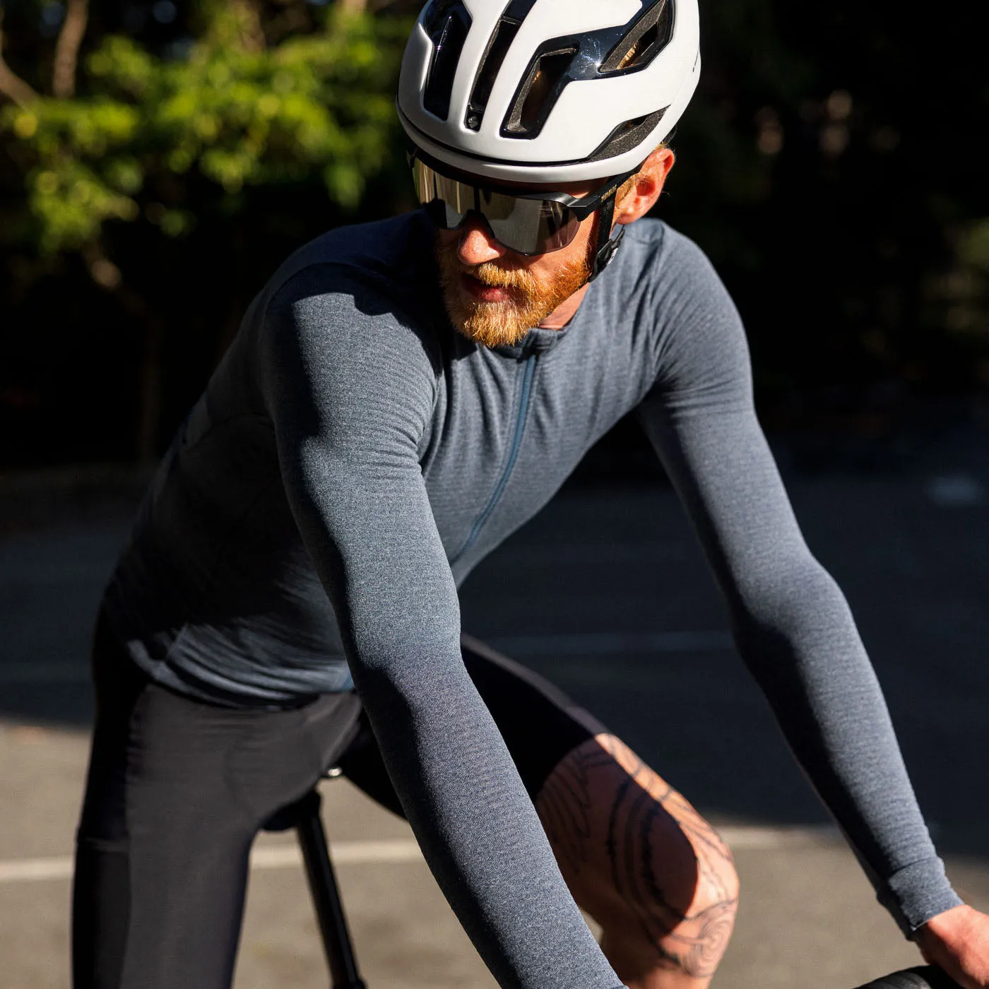 Men's Merino Grid Thermal Jersey - Sapphire