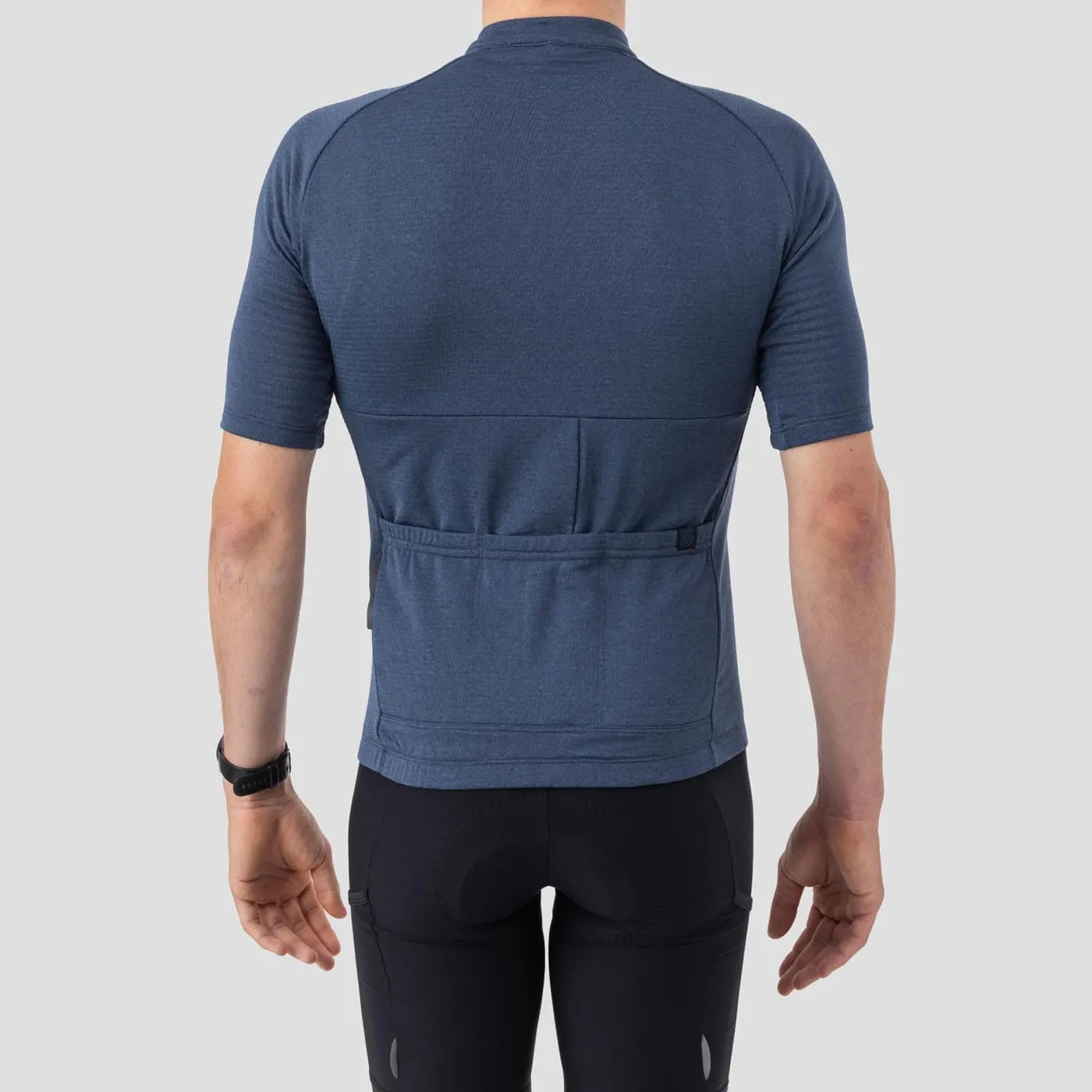 Men's Micro Grid Jersey - Stone Blue