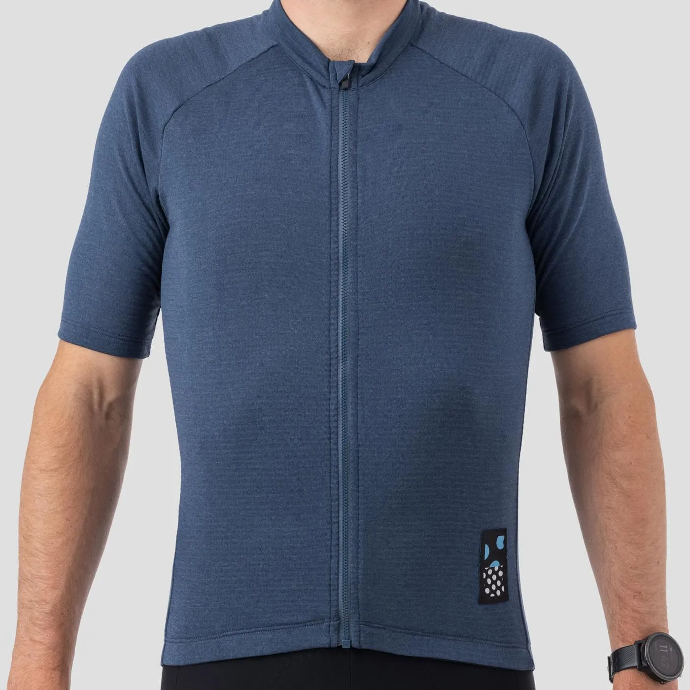 Men's Micro Grid Jersey - Stone Blue