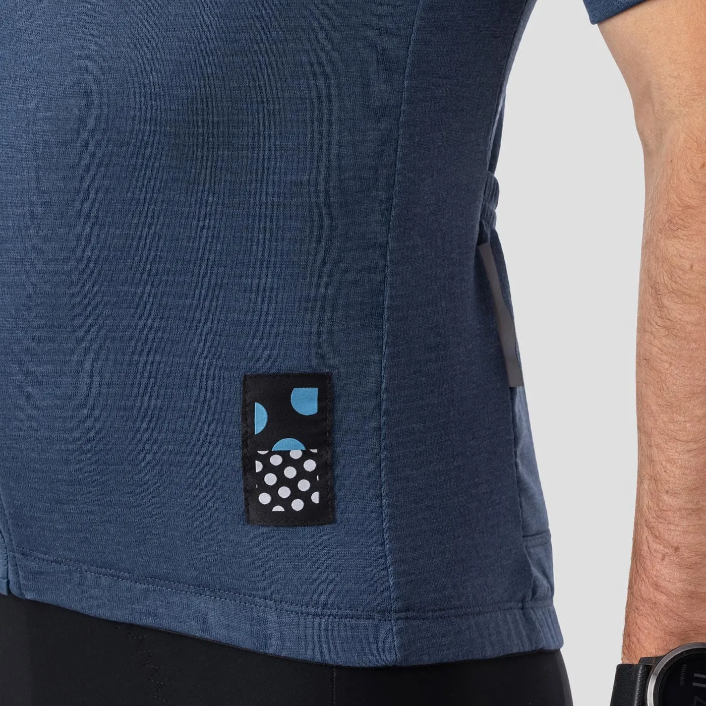 Men's Micro Grid Jersey - Stone Blue