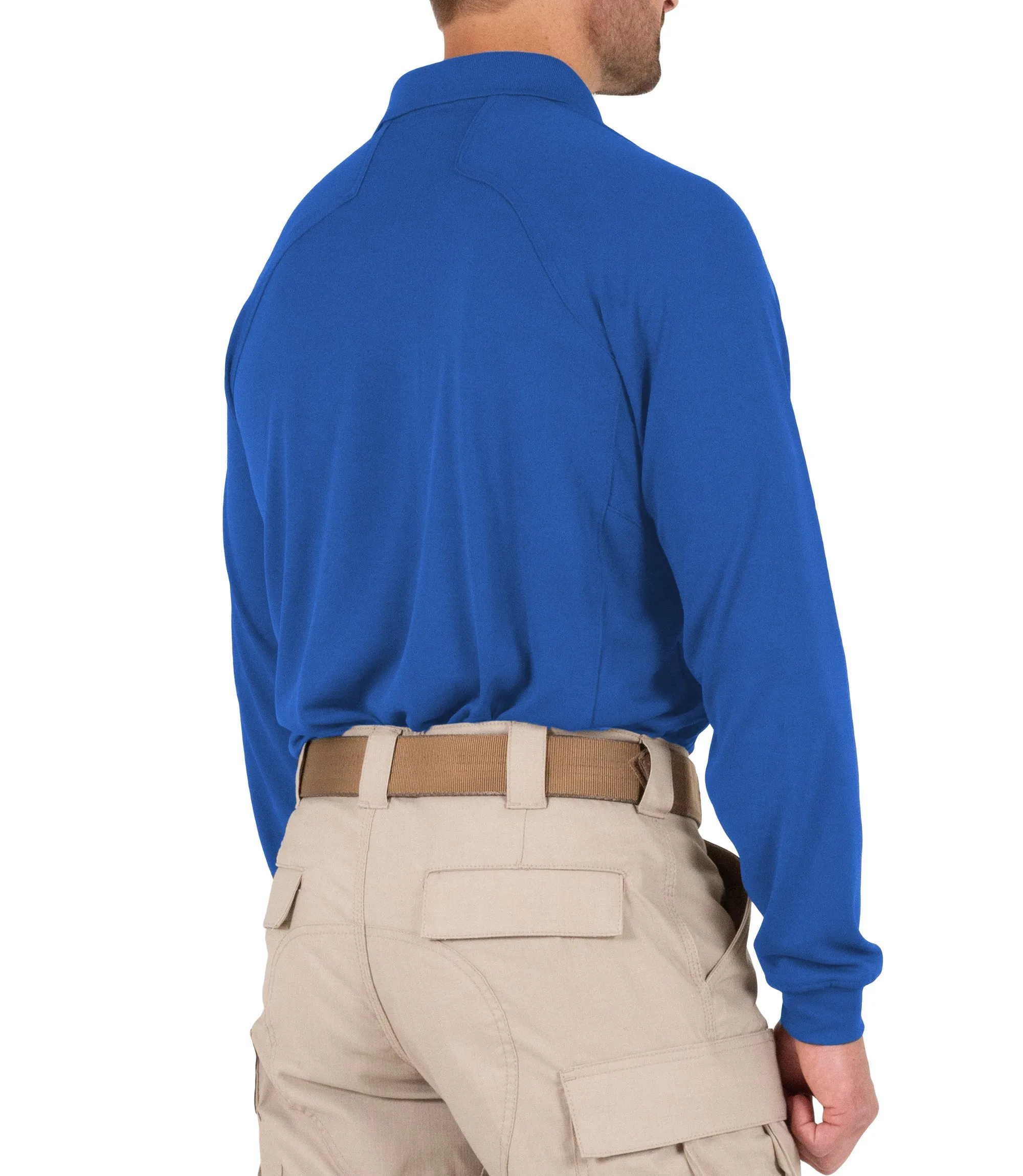 Men's Performance Long Sleeve Polo / Academy Blue