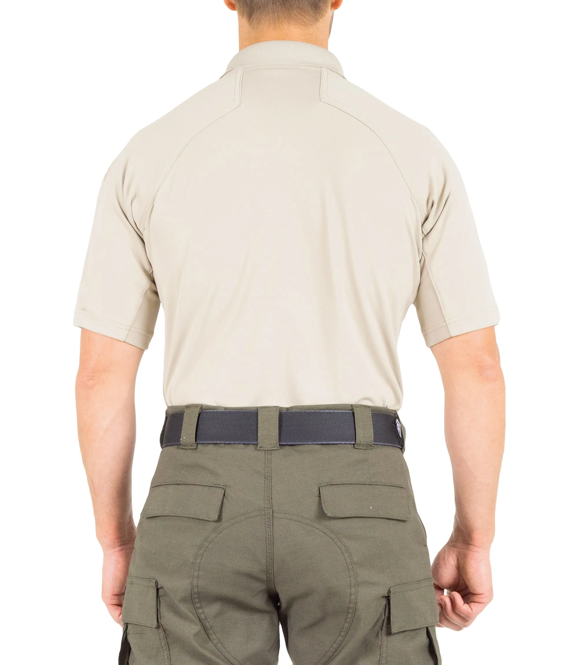 Men's Performance Short Sleeve Polo / Silver Tan