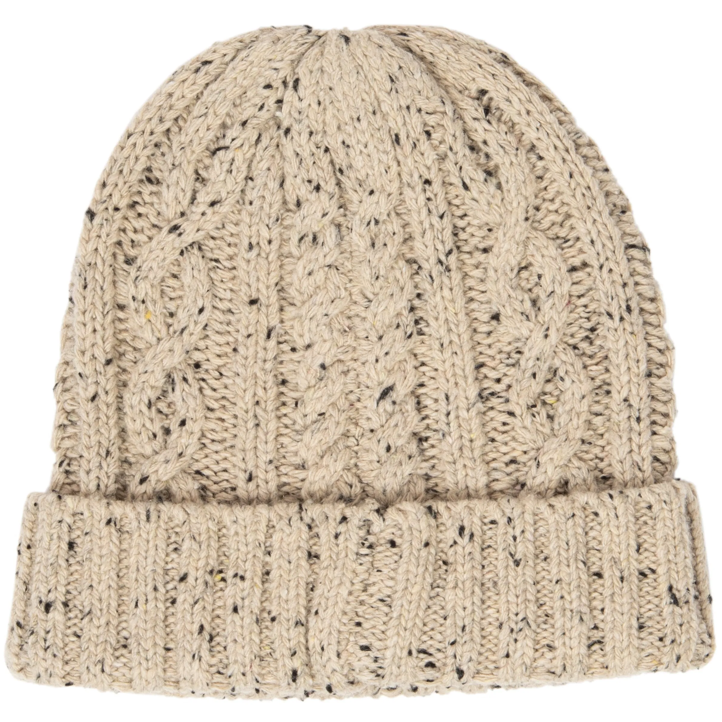 Men's Wool Blend Cable Knit Cuffed Beanie