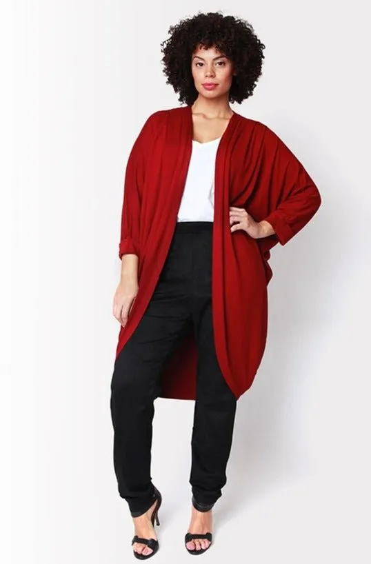 Mia Cocoon Cardigan // Bordeaux