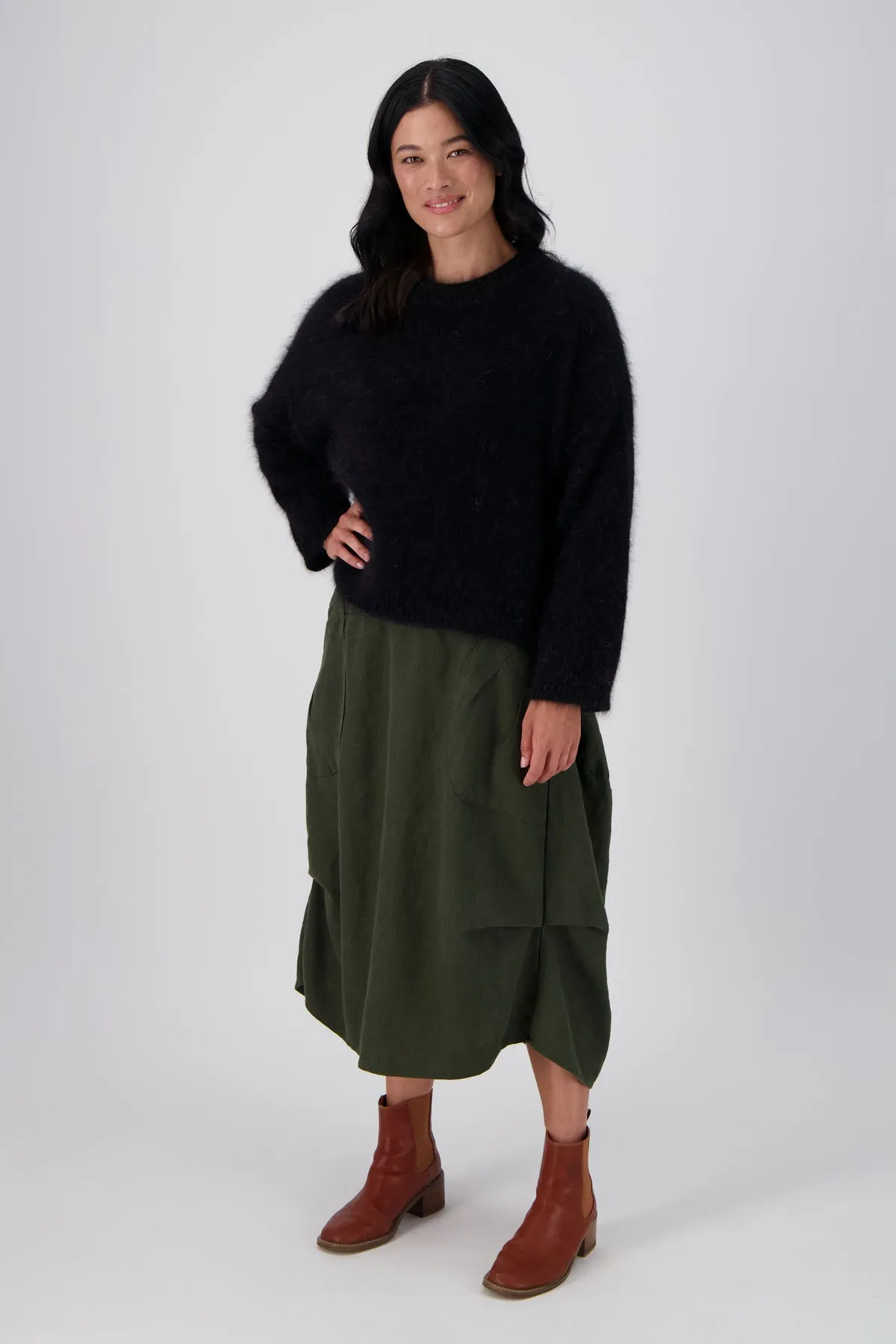 Montreal Knit Black in Angora