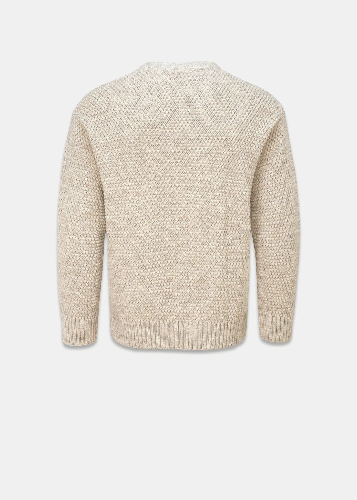 Moss Stitch Cardigan Oatmeal