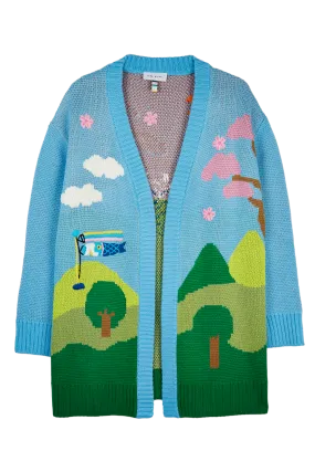 Mountain Scene Long Cardigan