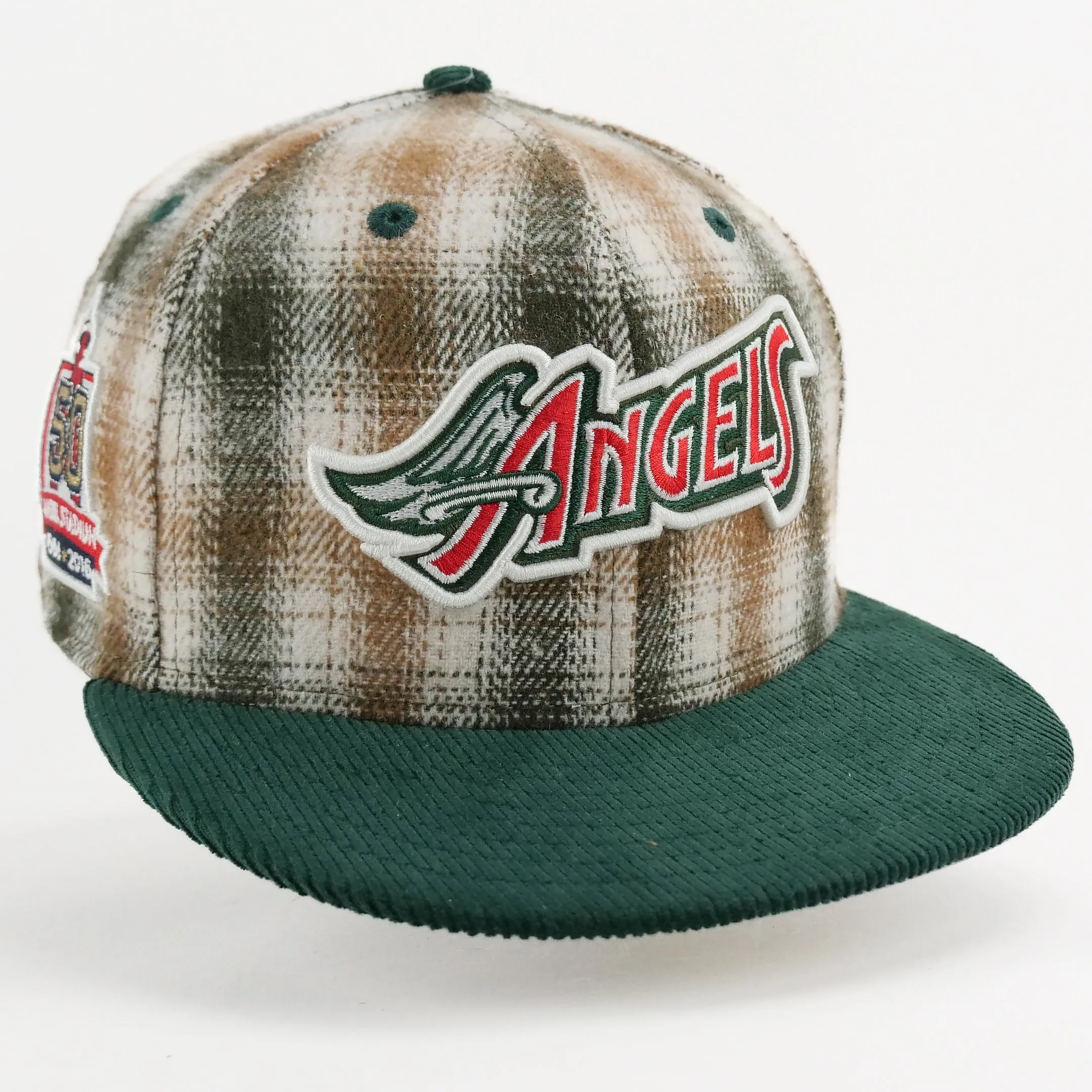 New Era Exclusive Anaheim Angels Fitted Green Plaid