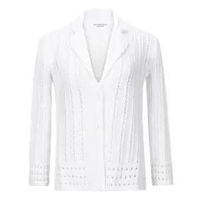 Ocarina Open Knit Cotton Cardigan - White