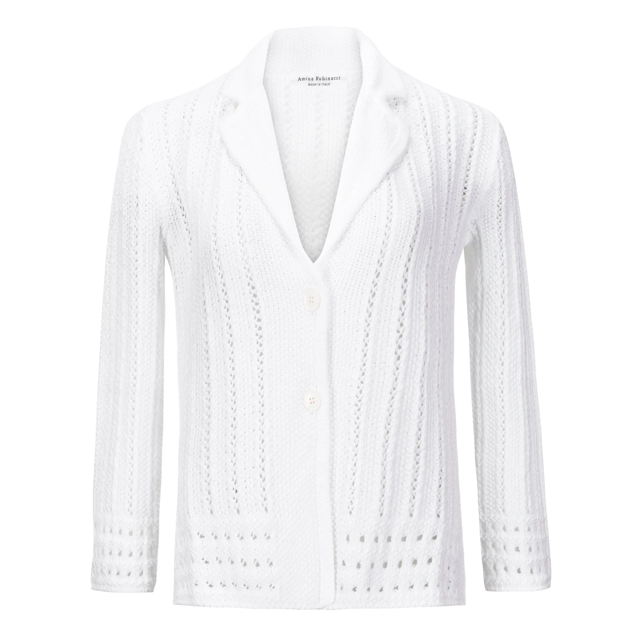 Ocarina Open Knit Cotton Cardigan - White