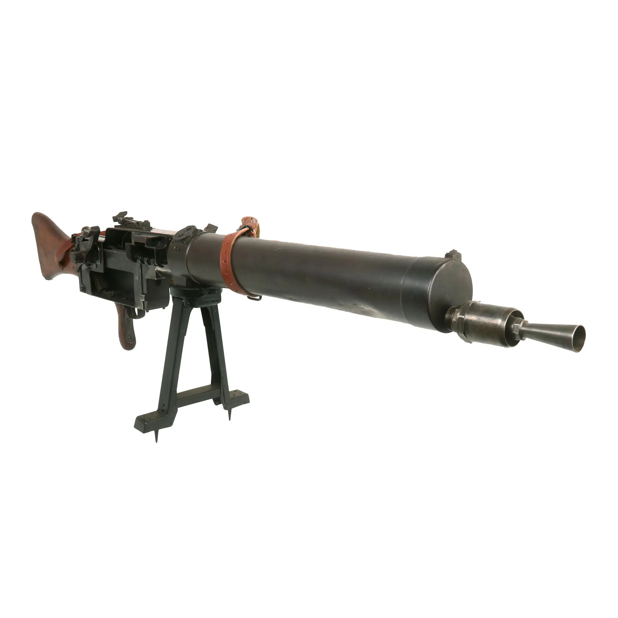 Original German WWI Maxim MG 08/15 Display Machine Gun Serial 3741 b by Erfurt Arsenal with Replica Sling - dated 1918