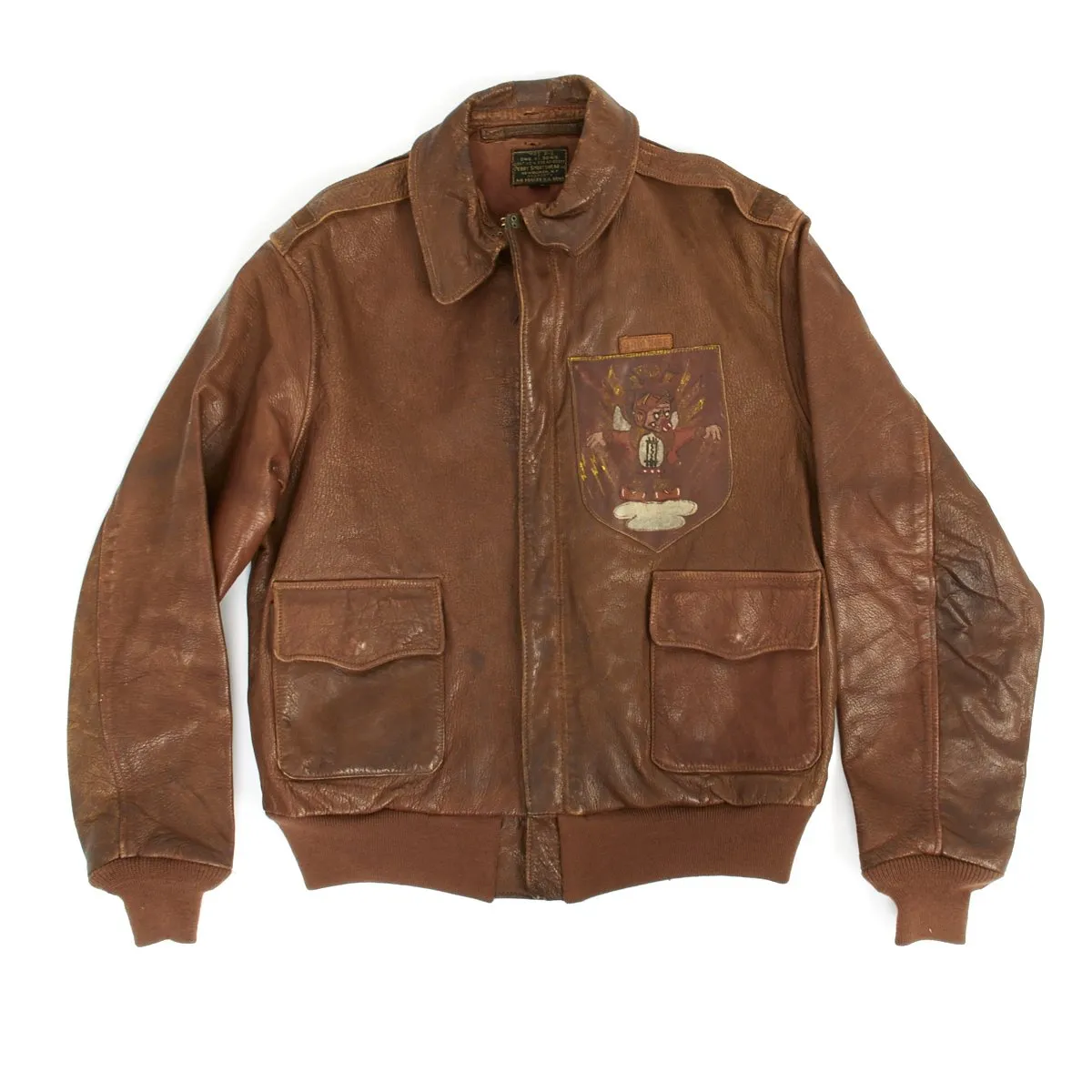 Original U.S. WWII B-24 Bomber RUM DUM Pilot Named A-2 Flight Jacket Grouping - 58 Missions