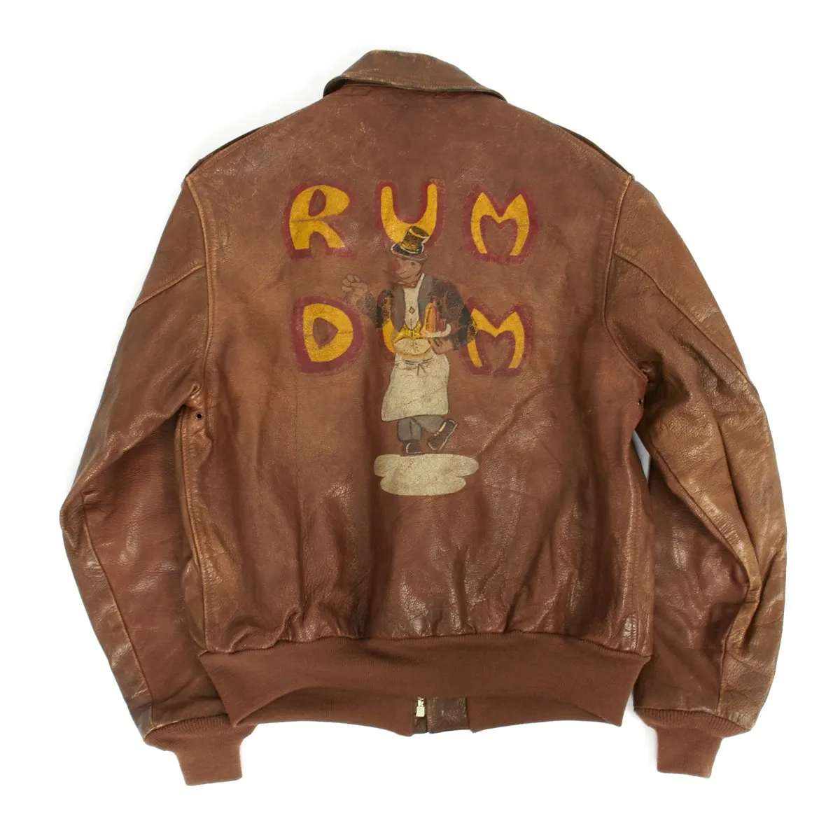 Original U.S. WWII B-24 Bomber RUM DUM Pilot Named A-2 Flight Jacket Grouping - 58 Missions